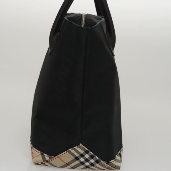Burberrys Blue Label Hand Bag Nylon Black Auth 111813 - Picture 4 of 16